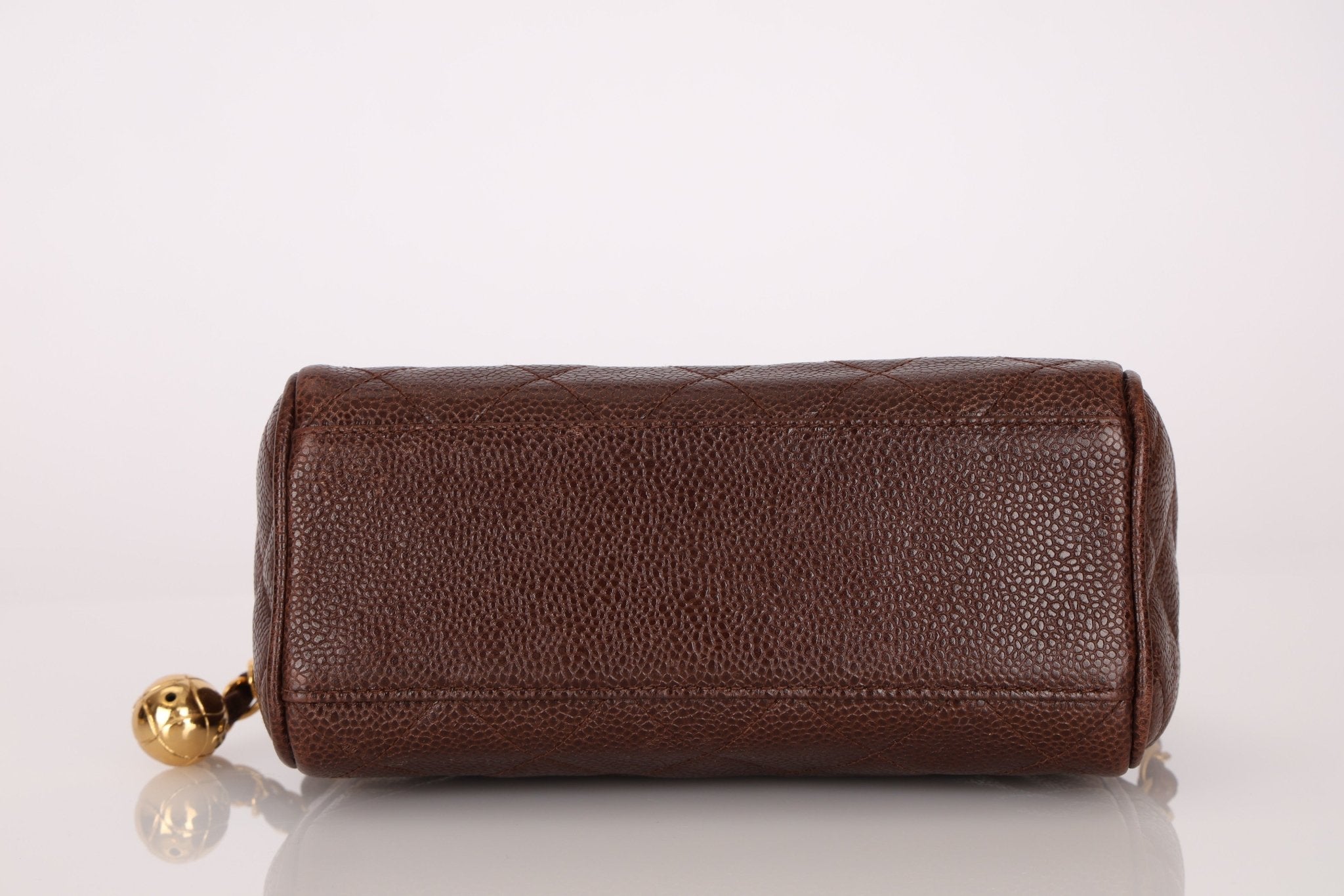 Chanel 1996 Caviar Chocolate Brown Timeless Camera Bag 24K GP - FashioNica