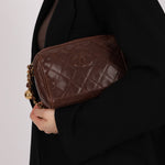 Chanel 1996 Caviar Chocolate Brown Timeless Camera Bag 24K GP - FashioNica