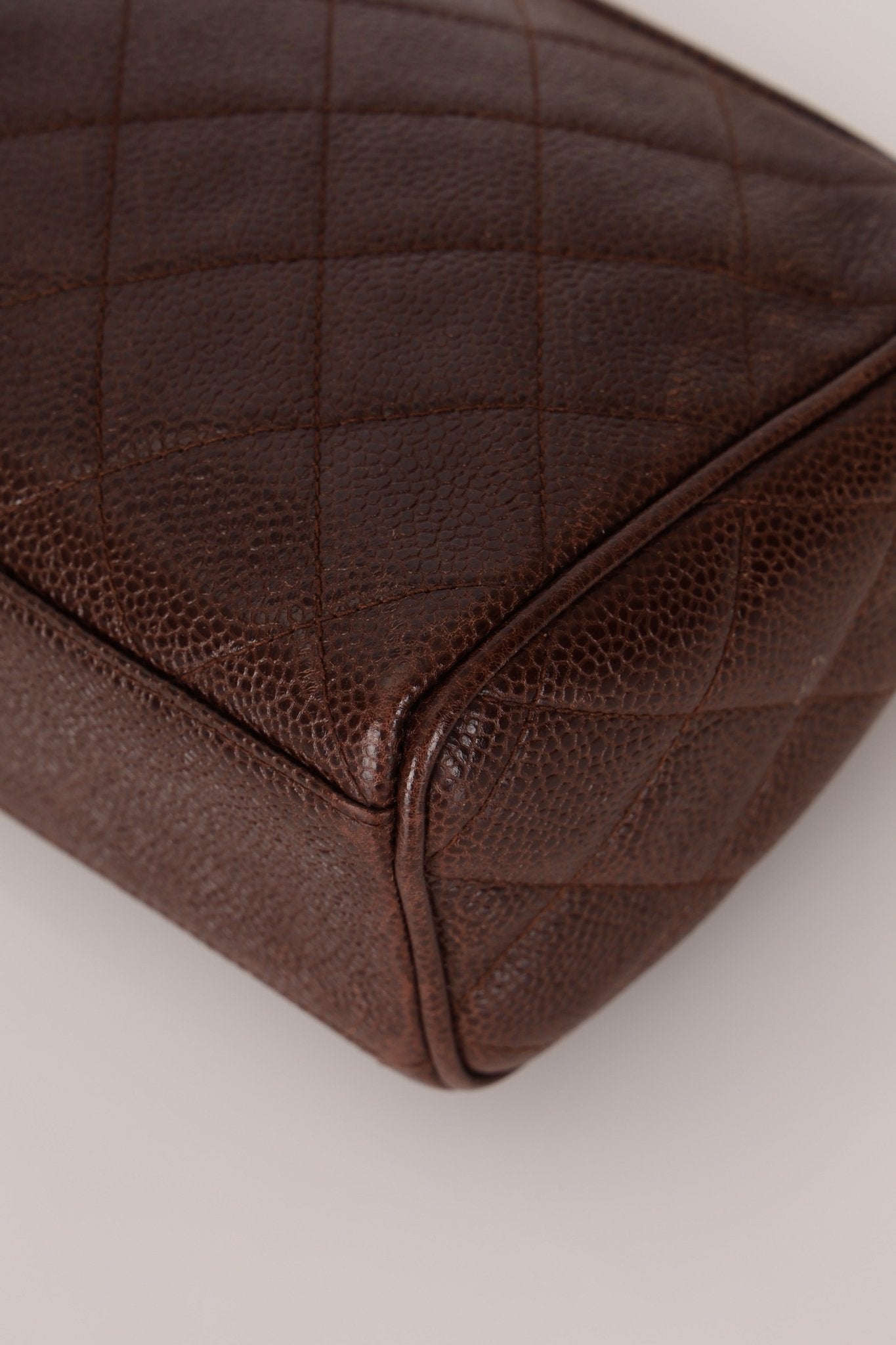 Chanel 1996 Caviar Chocolate Brown Timeless Camera Bag 24K GP - FashioNica