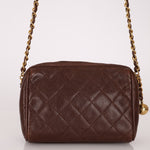 Chanel 1996 Caviar Chocolate Brown Timeless Camera Bag 24K GP - FashioNica