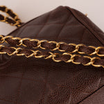 Chanel 1996 Caviar Chocolate Brown Timeless Camera Bag 24K GP - FashioNica