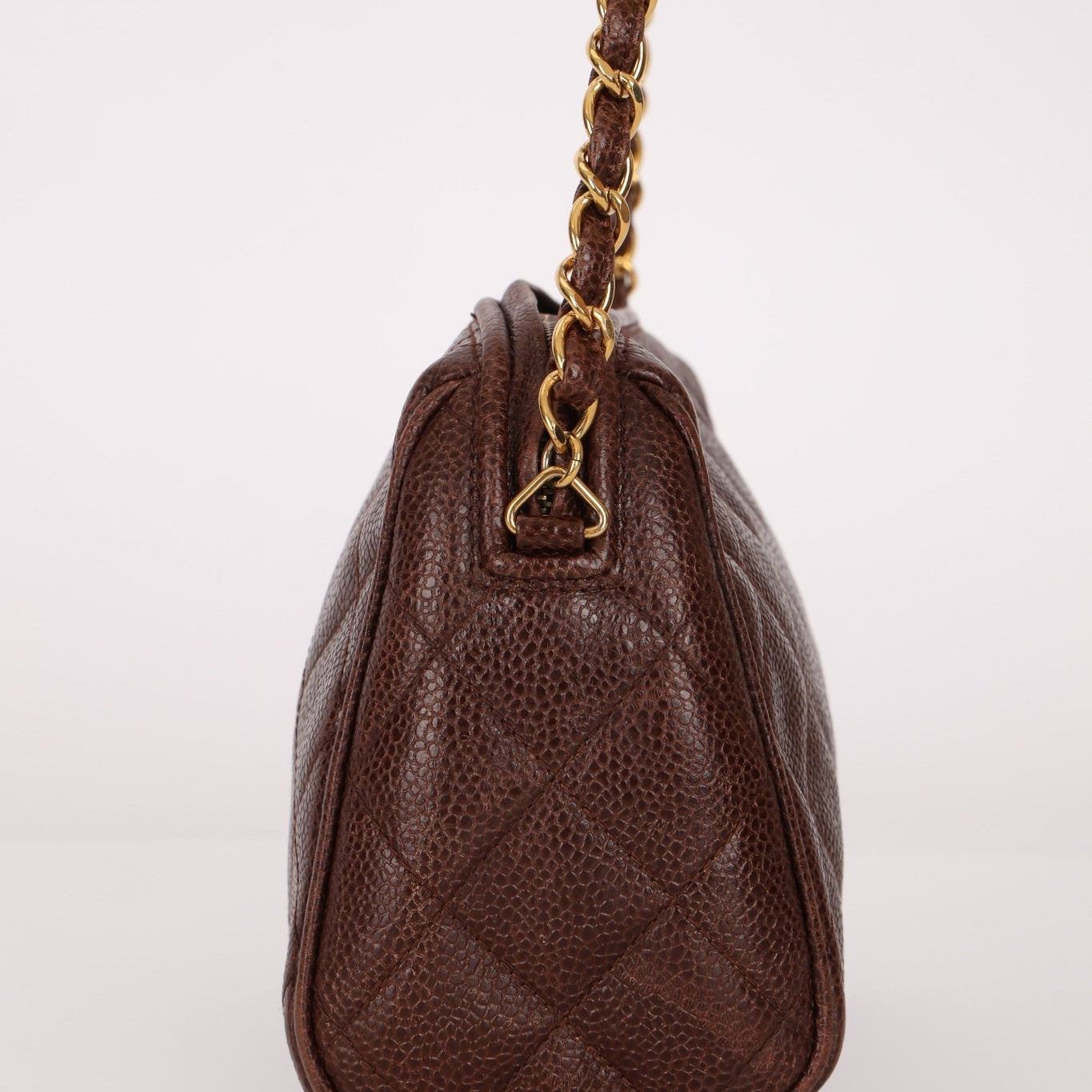 Chanel 1996 Caviar Chocolate Brown Timeless Camera Bag 24K GP - FashioNica