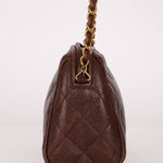 Chanel 1996 Caviar Chocolate Brown Timeless Camera Bag 24K GP - FashioNica