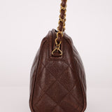 Chanel 1996 Caviar Chocolate Brown Timeless Camera Bag 24K GP - FashioNica
