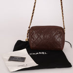 Chanel 1996 Caviar Chocolate Brown Timeless Camera Bag 24K GP - FashioNica