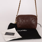 Chanel 1996 Caviar Chocolate Brown Timeless Camera Bag 24K GP - FashioNica