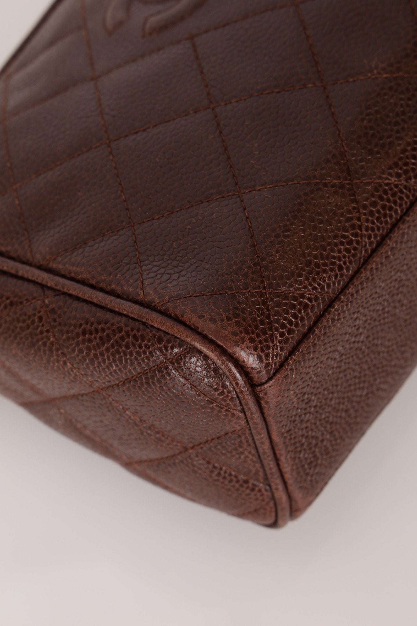 Chanel 1996 Caviar Chocolate Brown Timeless Camera Bag 24K GP - FashioNica