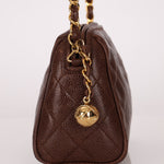 Chanel 1996 Caviar Chocolate Brown Timeless Camera Bag 24K GP - FashioNica