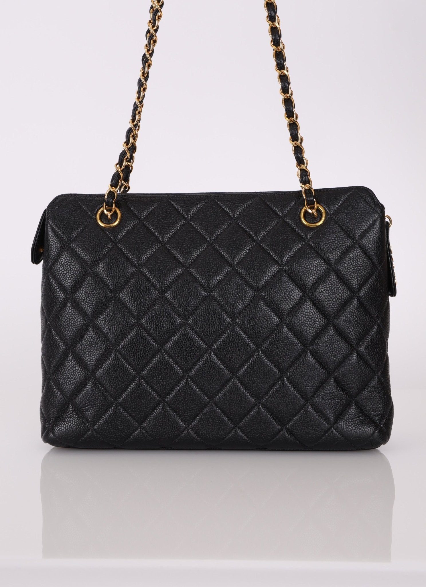 Chanel 1996 Caviar Front Pocket Zip Tote - FashioNica