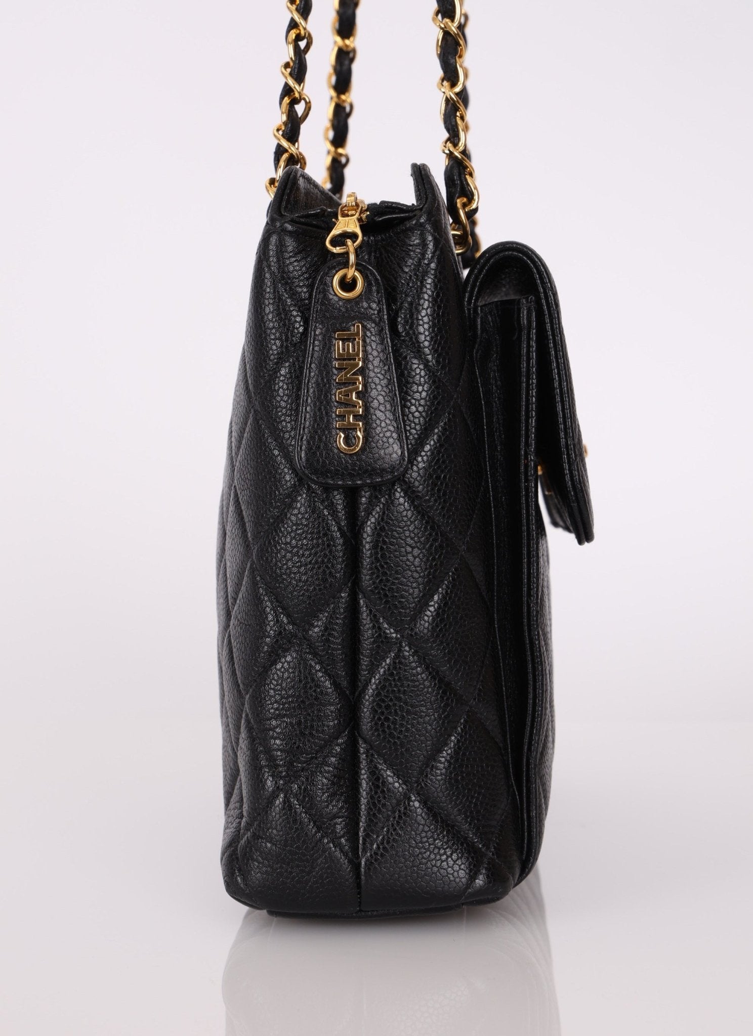 Chanel 1996 Caviar Front Pocket Zip Tote - FashioNica