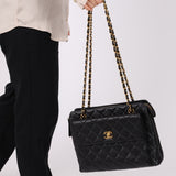 Chanel 1996 Caviar Front Pocket Zip Tote - FashioNica