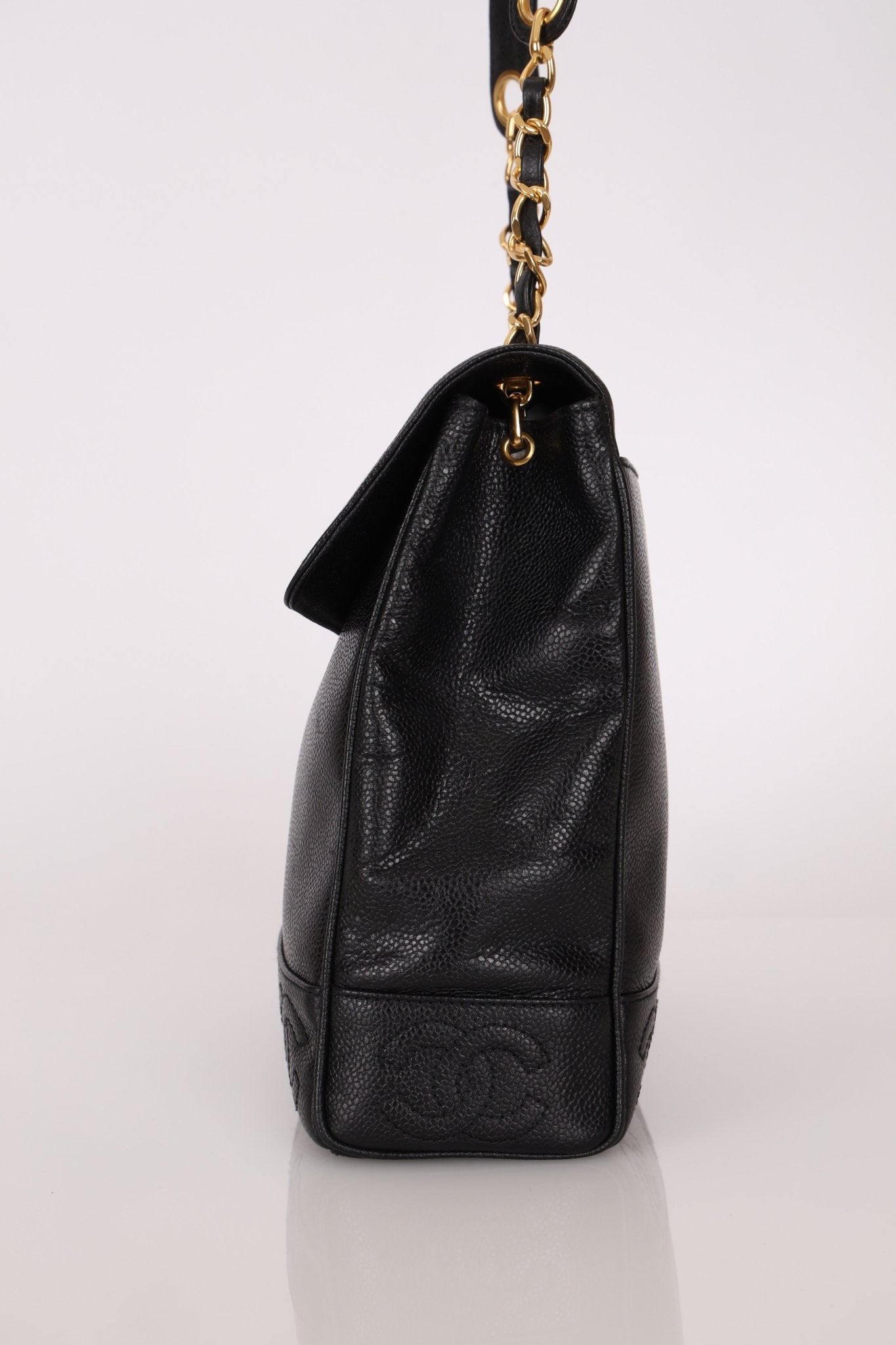 Chanel 1996 Caviar Triple CC Turnlock Shoulder Bag 24K GP - FashioNica