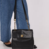 Chanel 1996 Caviar Triple CC Turnlock Shoulder Bag 24K GP - FashioNica