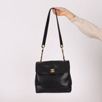 Chanel 1996 Caviar Triple CC Turnlock Shoulder Bag 24K GP - FashioNica
