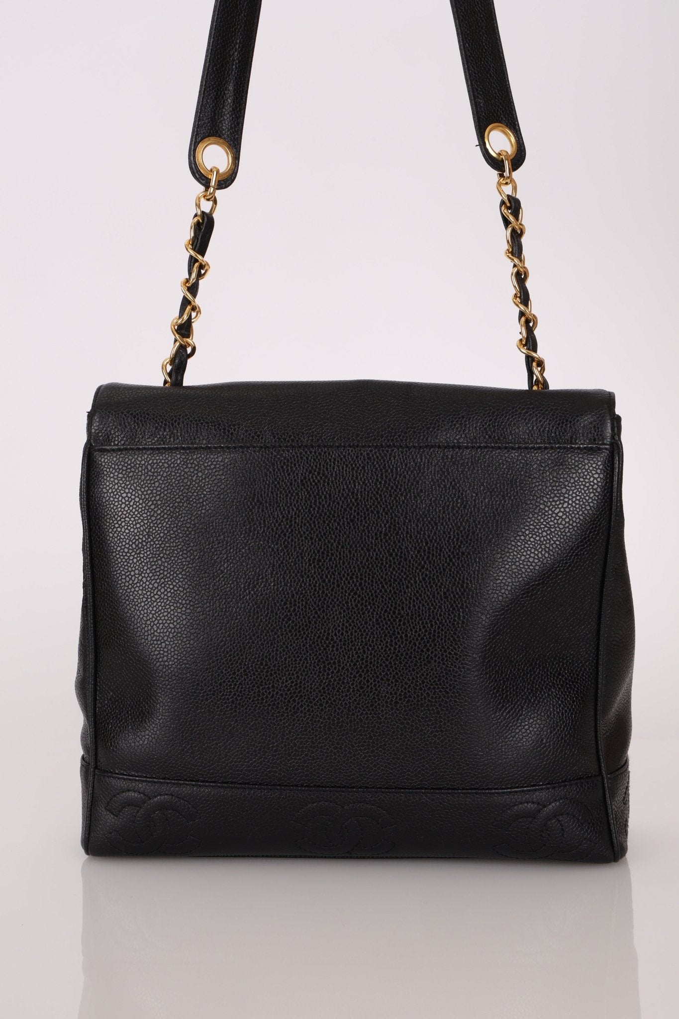 Chanel 1996 Caviar Triple CC Turnlock Shoulder Bag 24K GP - FashioNica