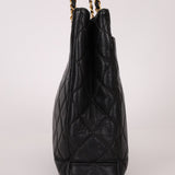 Chanel 1996 Caviar Turnlock Chain Tote 24K GP - FashioNica