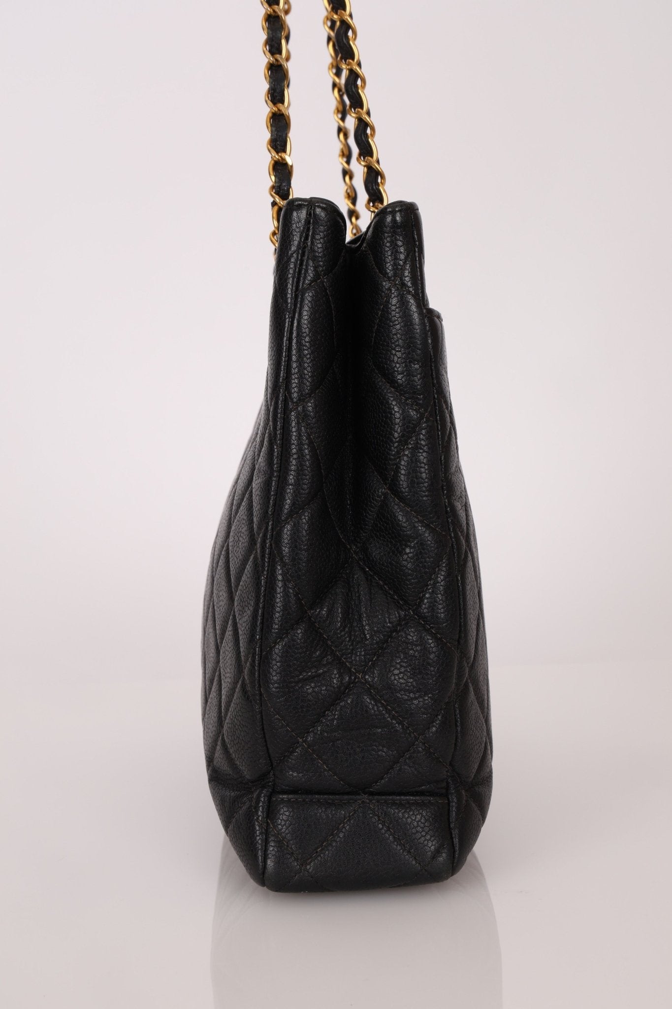 Chanel 1996 Caviar Turnlock Chain Tote 24K GP - FashioNica