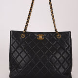 Chanel 1996 Caviar Turnlock Chain Tote 24K GP - FashioNica