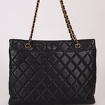Chanel 1996 Caviar Turnlock Chain Tote 24K GP - FashioNica
