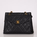 Chanel 1996 Caviar Turnlock Envelope Pocket Tote - FashioNica