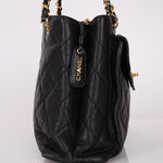 Chanel 1996 Caviar Turnlock Envelope Pocket Tote - FashioNica