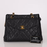 Chanel 1996 Caviar Turnlock Envelope Pocket Tote - FashioNica