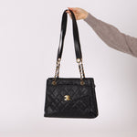 Chanel 1996 Caviar Turnlock Envelope Pocket Tote - FashioNica