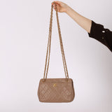 Chanel 1996 Caviar Turnlock Mini Zip 24K GP Chain Tote - FashioNica