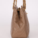 Chanel 1996 Caviar Turnlock Mini Zip 24K GP Chain Tote - FashioNica