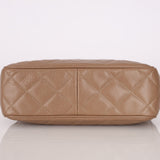 Chanel 1996 Caviar Turnlock Mini Zip 24K GP Chain Tote - FashioNica