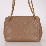 Chanel 1996 Caviar Turnlock Mini Zip 24K GP Chain Tote - FashioNica