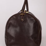 Chanel 1996 Chocolate Caviar Boston Weekender Duffel Bag 24KGP - FashioNica