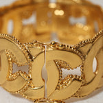 Chanel 1996 Chunky Milgrain CC Bangle - FashioNica