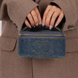 Chanel 1996 Denim Mini Vanity Case - FashioNica
