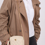 Chanel 1996 Ivory Caviar Mini Square Turnlock Camera Bag - FashioNica