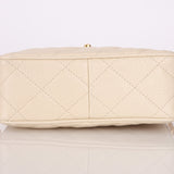 Chanel 1996 Ivory Caviar Mini Square Turnlock Camera Bag - FashioNica