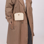 Chanel 1996 Ivory Caviar Mini Square Turnlock Camera Bag - FashioNica