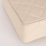 Chanel 1996 Ivory Caviar Mini Square Turnlock Camera Bag - FashioNica