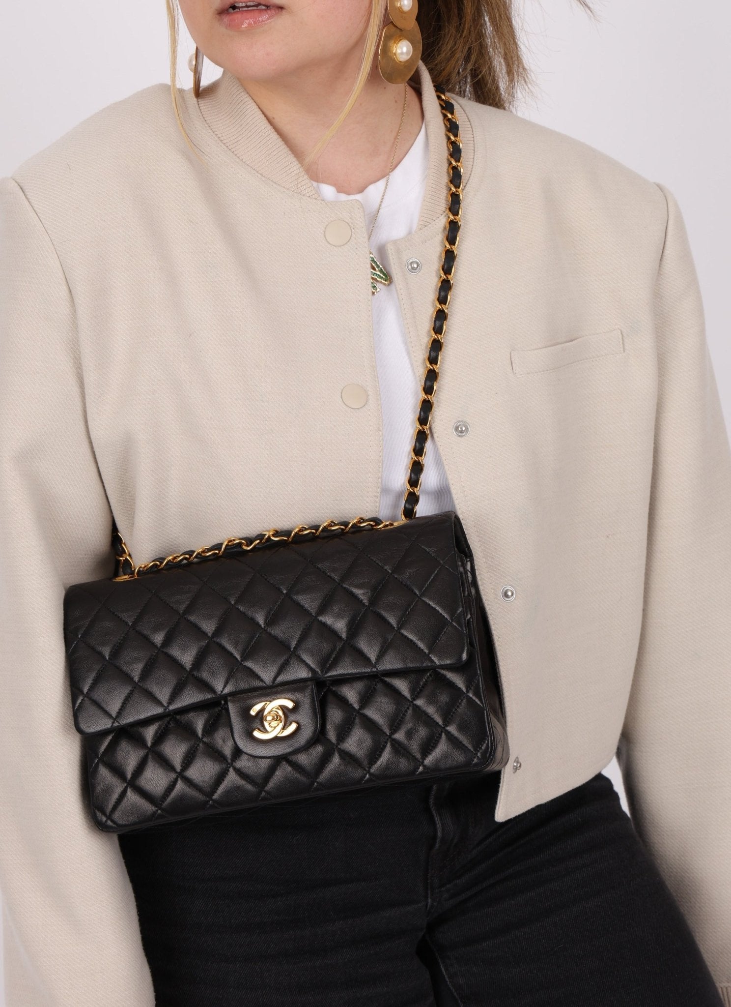 Chanel 1996 Lambskin Medium Classic Double Flap - FashioNica