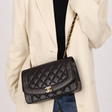Chanel 1996 Lambskin Medium Diana 24K GP - FashioNica