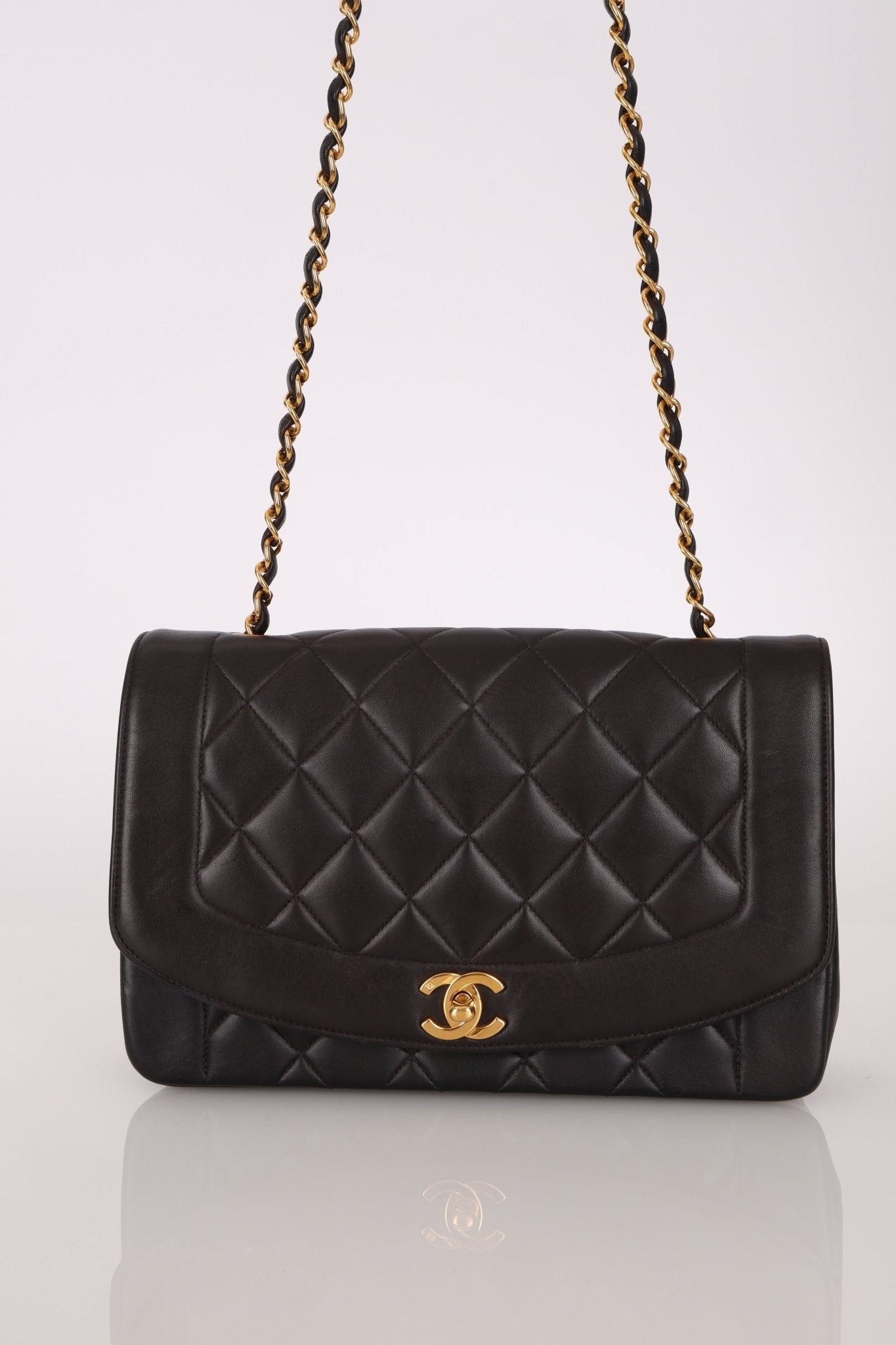 Chanel 1996 Lambskin Medium Diana 24K GP - FashioNica