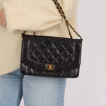 Chanel 1996 Lambskin Medium Diana Flap 24K GP - FashioNica
