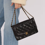 Chanel 1996 Lambskin Medium Diana Flap 24K GP - FashioNica