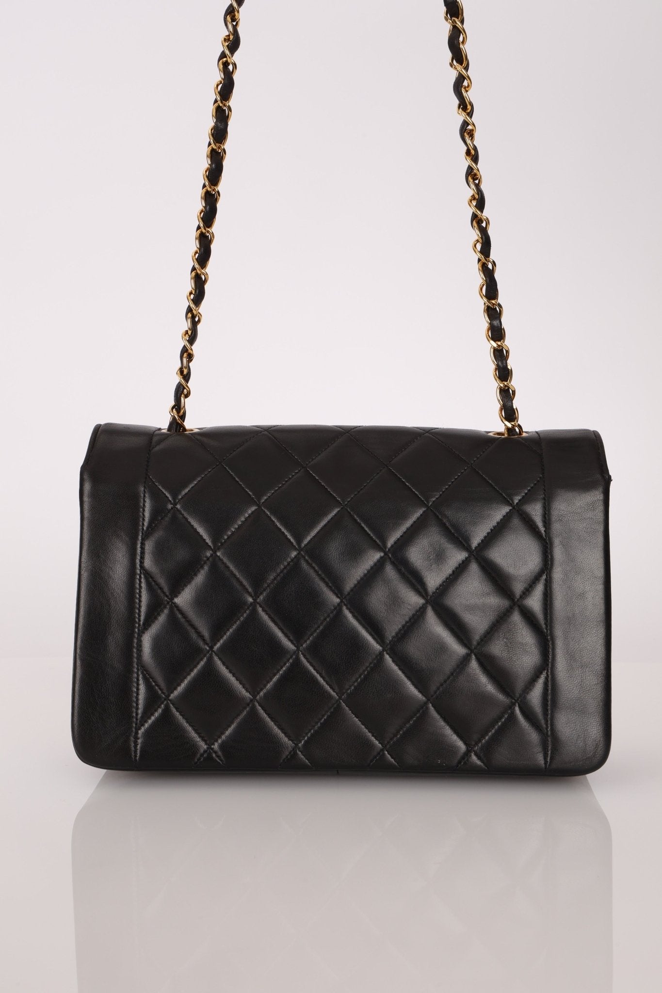 Chanel 1996 Lambskin Medium Diana Flap 24K GP - FashioNica