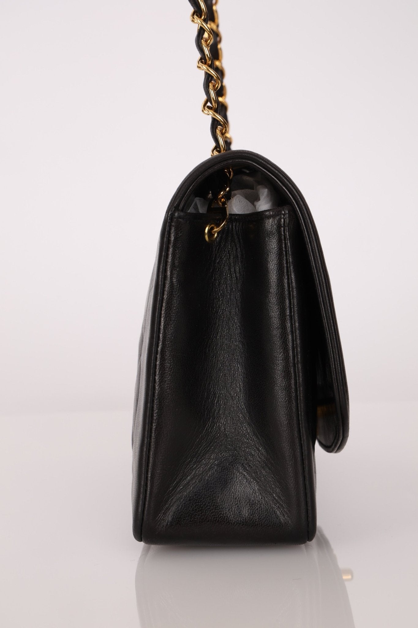 Chanel 1996 Lambskin Medium Diana Flap 24K GP - FashioNica