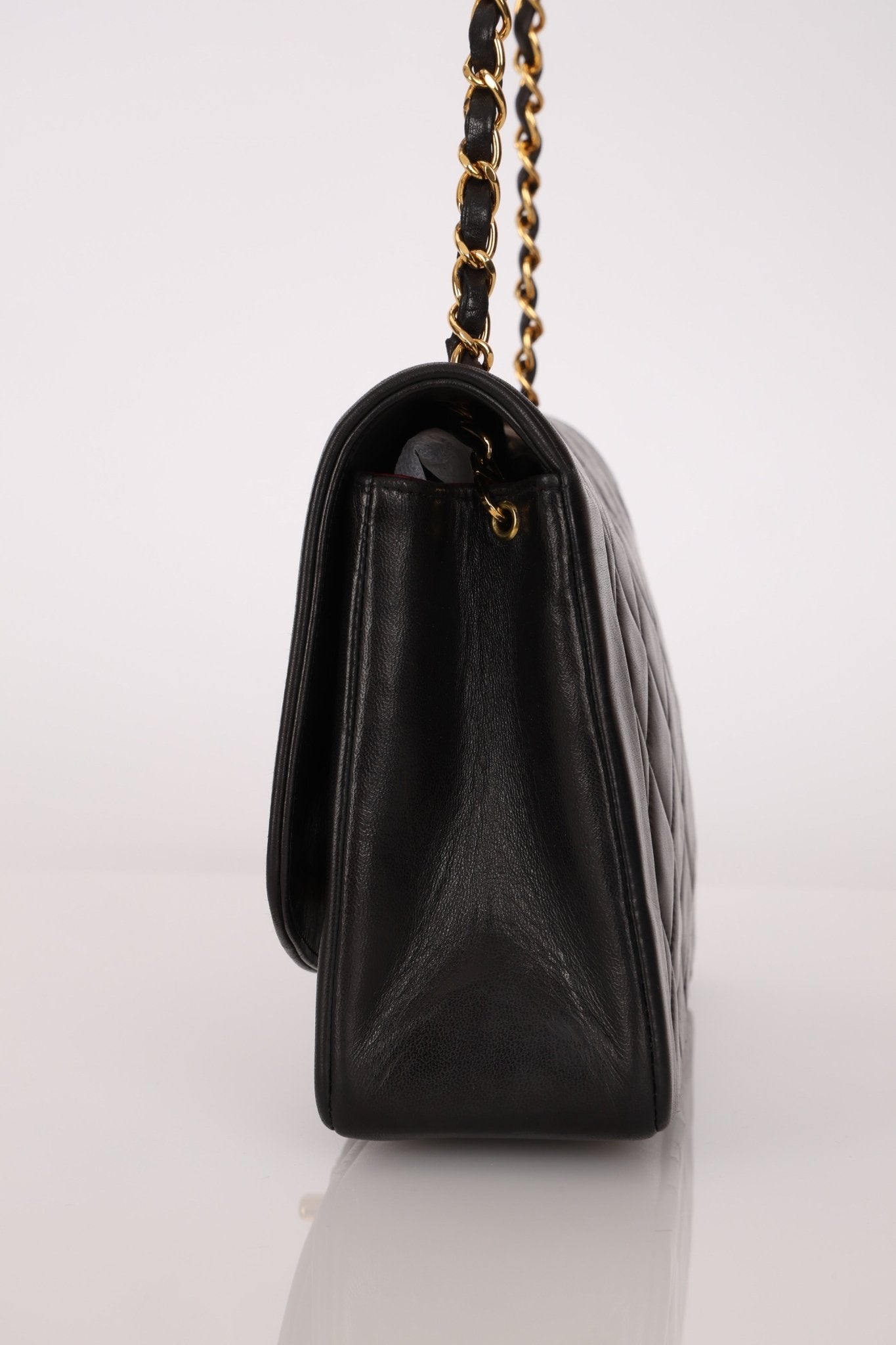 Chanel 1996 Lambskin Medium Diana Flap 24K GP - FashioNica