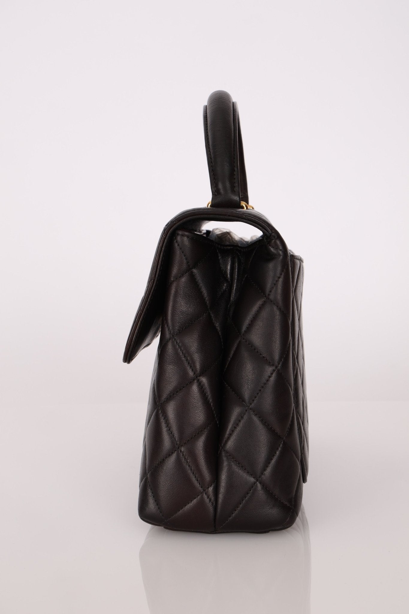 Chanel 1996 Lambskin Mini Kelly Top Handle 24k GP - FashioNica