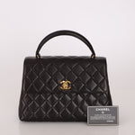 Chanel 1996 Lambskin Mini Kelly Top Handle 24k GP - FashioNica