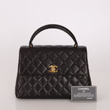 Chanel 1996 Lambskin Mini Kelly Top Handle 24k GP - FashioNica