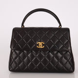 Chanel 1996 Lambskin Mini Kelly Top Handle 24k GP - FashioNica